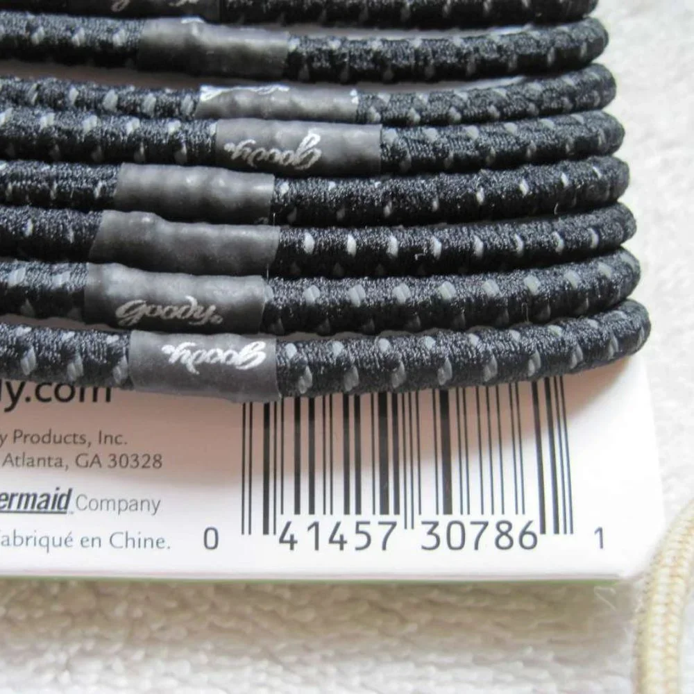10 Black 2013 Goody Ouchless Stay Put Ponytailer Hair Bands No Metal Elastics